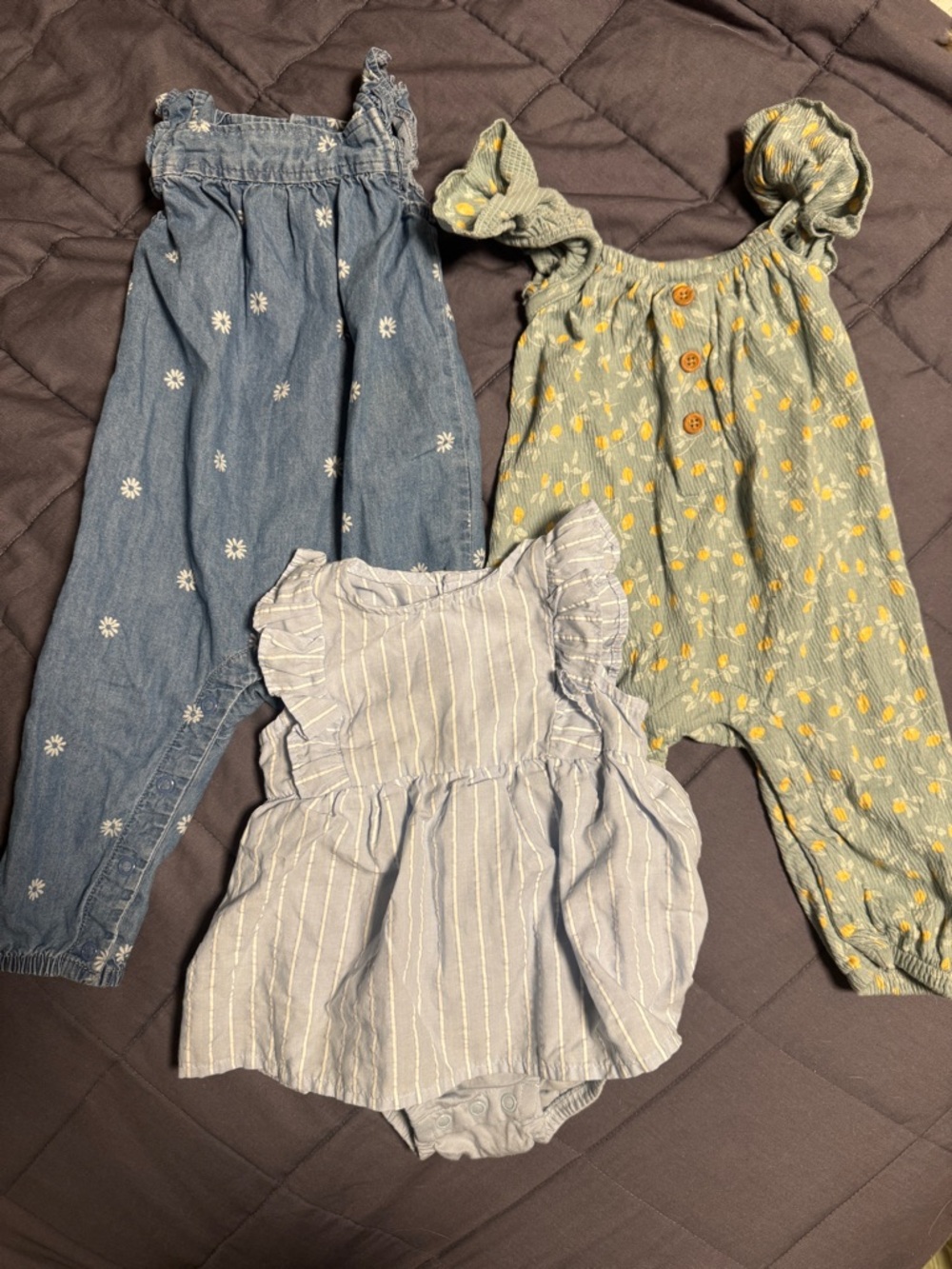 3 Outfits Baby Girl 3-6M